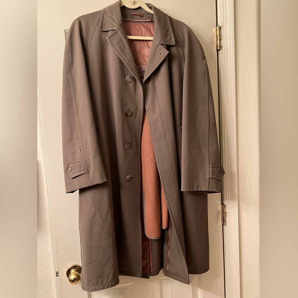 Vintage Alligator‎ Gold Label with removable Alligator Wool Warmer Coat-XL(44)